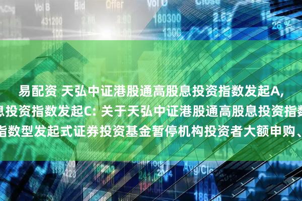 易配资 天弘中证港股通高股息投资指数发起A,天弘中证港股通高股息投资指数发起C: 关于天弘中证港股通高股息投资指数型发起式证券投资基金暂停机构投资者大额申购、定期定额投资业务的公告